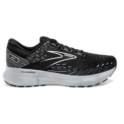 BROOKS Men's Glycerin 20 Running Shoe - Black/White/Alloy - Wide (2E)