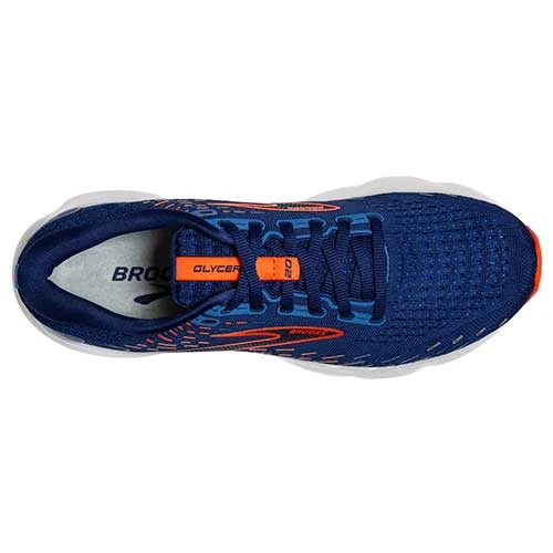 BROOKS Men's Glycerin 20 Running Shoe - Blue Depths/Palace Blue/Orange - Regular (D) - Image 5