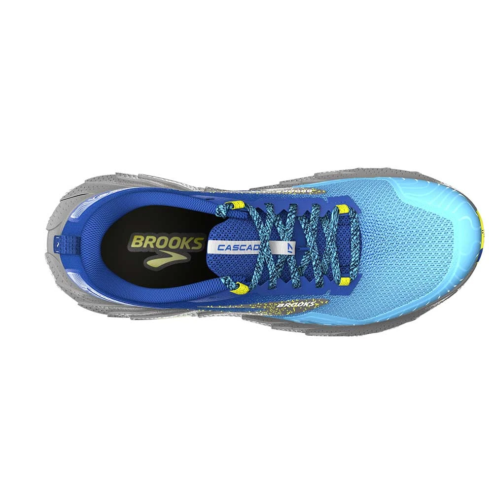 BROOKS Men's Cascadia 17 Trail Running Shoe - Blue/Surf The Web/Sulphur - Regular (D) - Image 5
