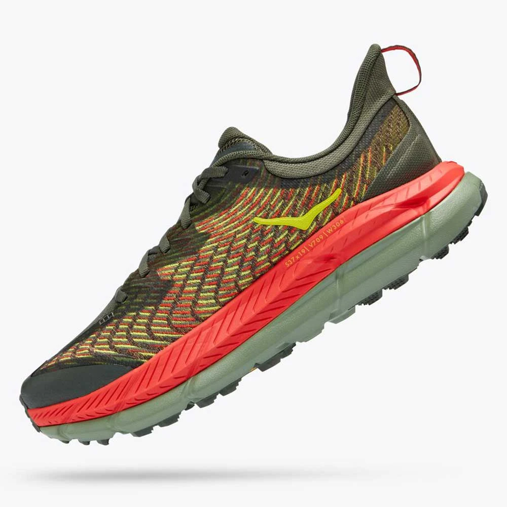 Hoka Men's Mafate Speed 4 Trail Shoe - Thyme/Fiesta- Regular (D) - Image 5