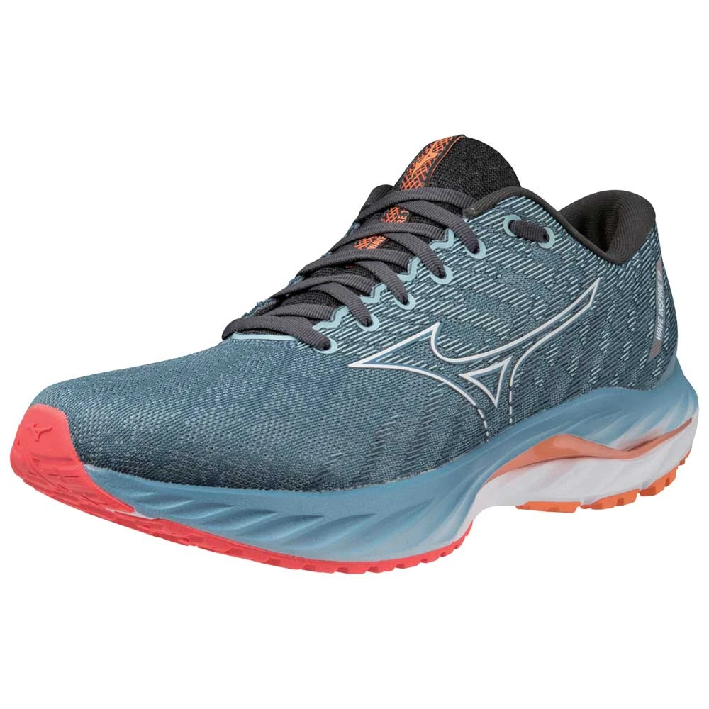 Mizuno Men's Wave Inspire 19 Running Shoe- Provincial Blue/White- Regular (D) - Image 2