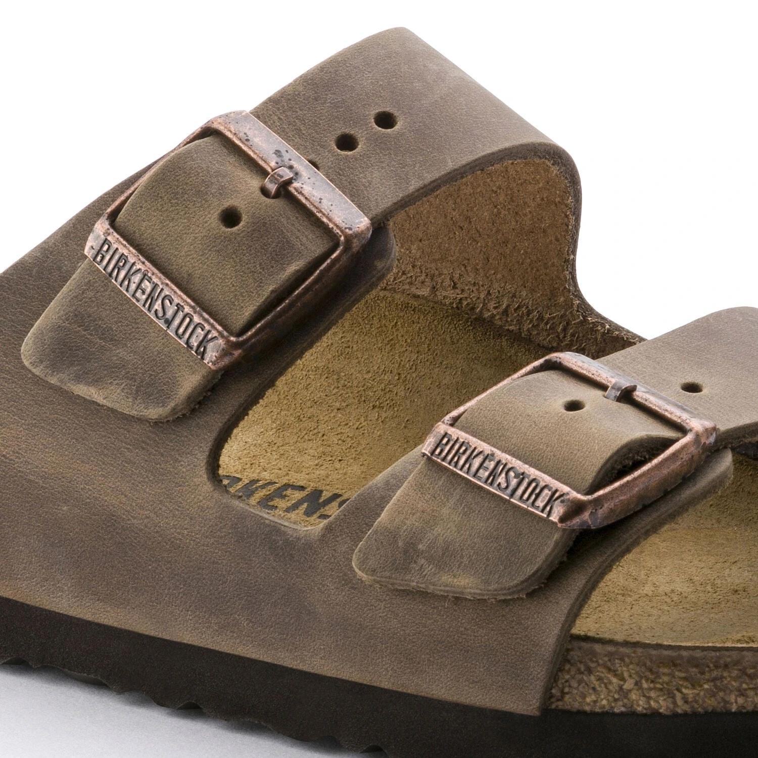 Birkenstock Arizona Cork Tobacco Brown Oiled Leather Sandal- Regular/Wide - Image 5