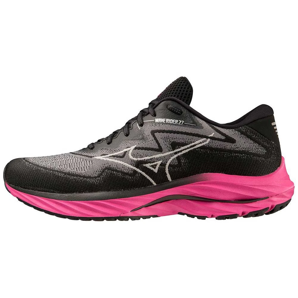 Mizuno Men's Project Zero Wave Rider 27 Running Shoe - Black/Harbor Mist- Regular (D) - Image 2