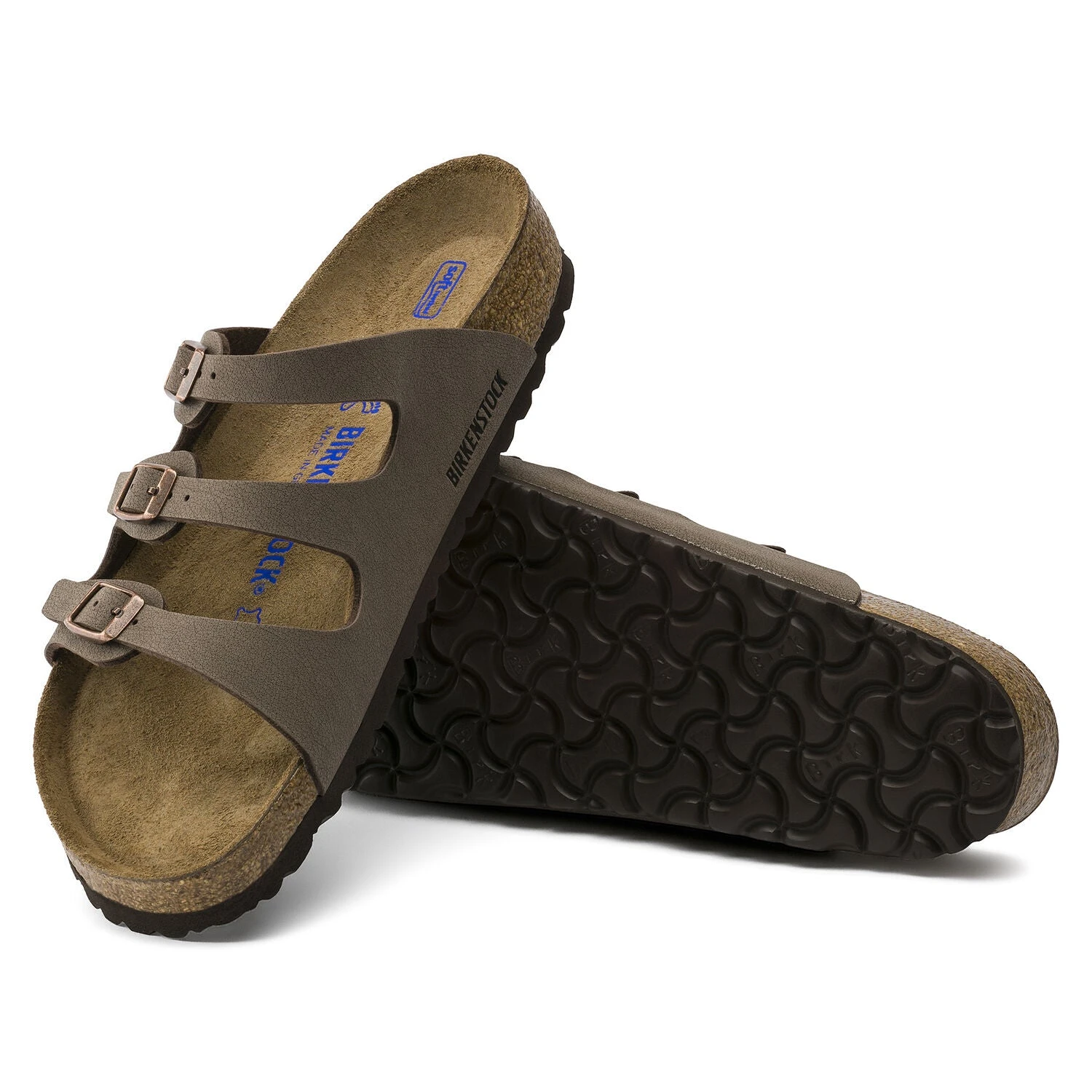 Birkenstock Women's Florida Soft Footbed Mocha Birko-Flor Nubuck Sandal- Regular/Wide - Image 4