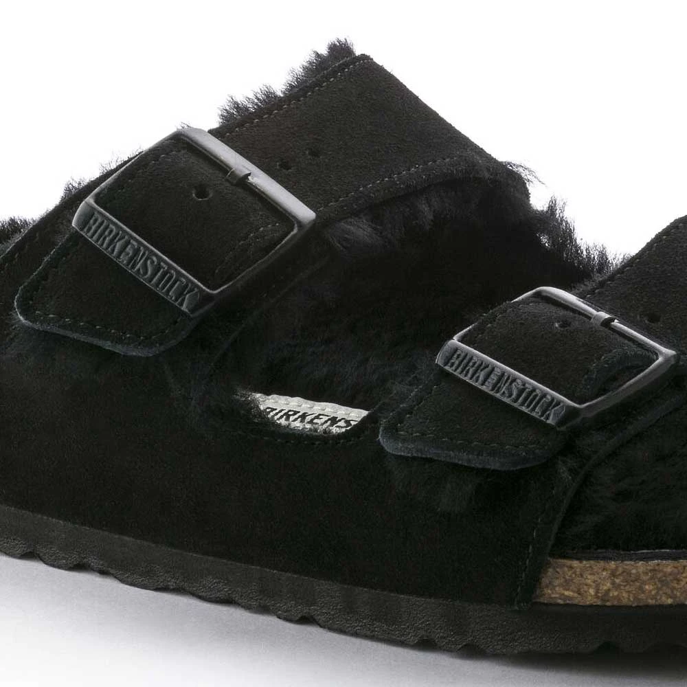 Birkenstock Arizona Shearling Sandal - Black - Regular/Wide - Image 6