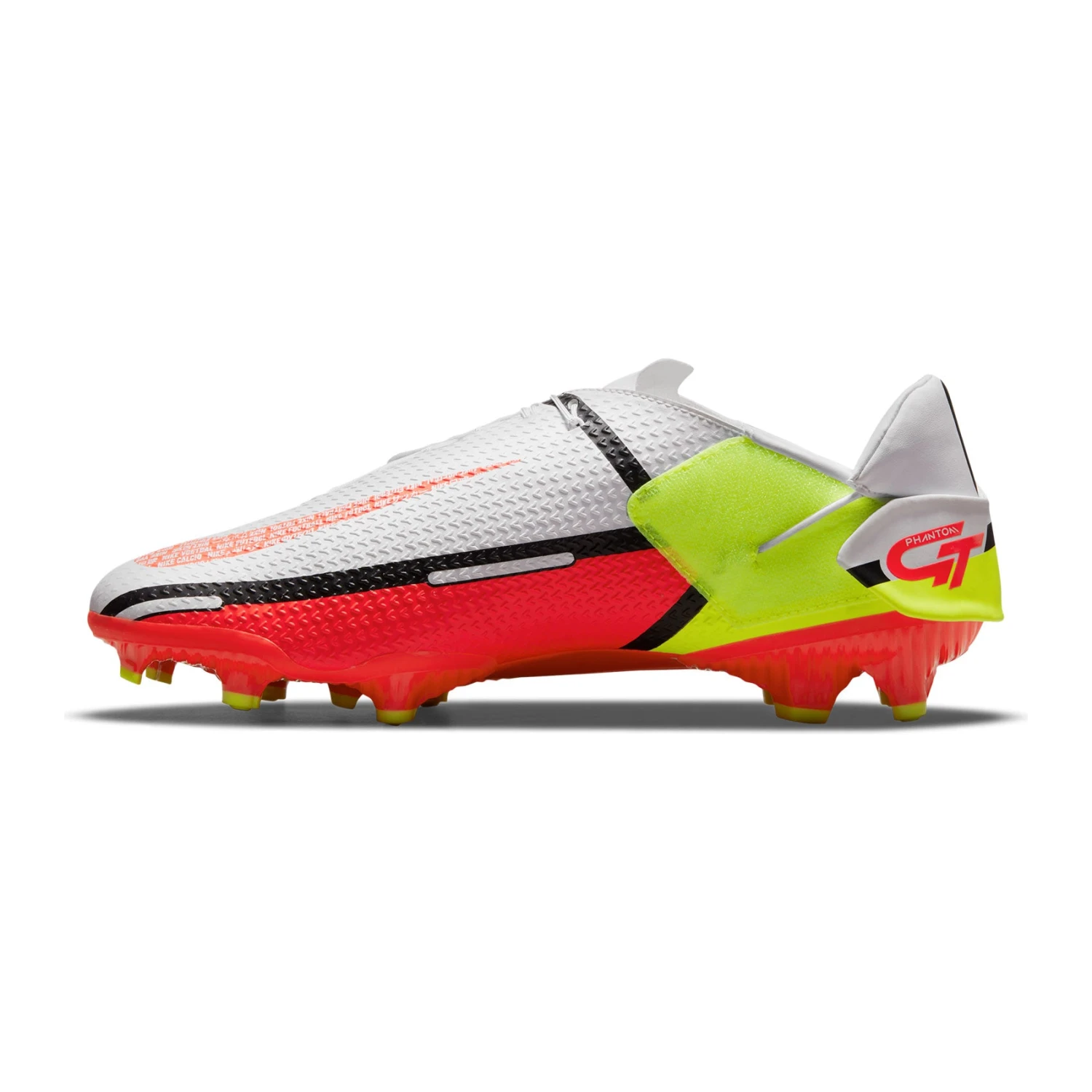 Nike Unisex Phantom GT2 Academy Flyease FG/MG Soccer Shoe - White/Bright Crimson/Volt - Image 2