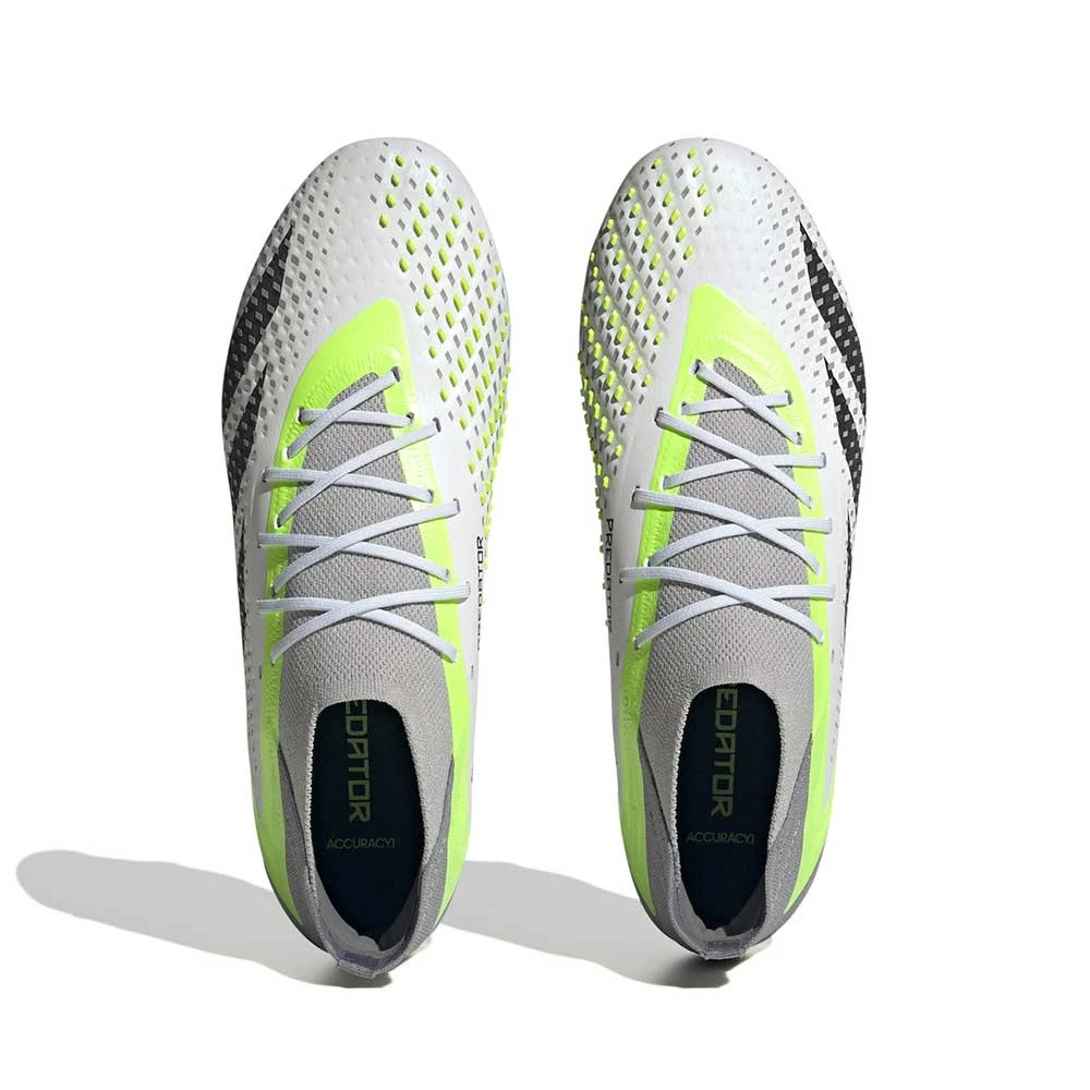 Unisex Adidas Predator Accuracy.1 FG Soccer Shoes - Ftwwht,Cblack,Luclem - Regular (D) - Image 6