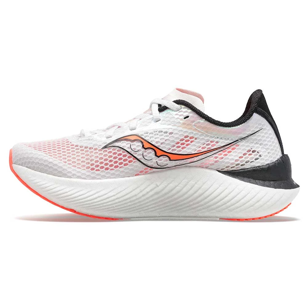 Saucony Men's Endorphin Pro 3 Racing Shoe - White/Black/Vizi- Regular (D) - Image 2